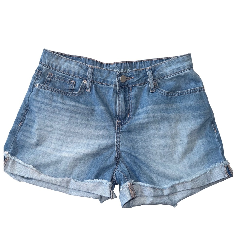 Calvin Klein Jeans Womens Size 4 Light Wash Denim Cutoff Shorts Raw Hem Blue